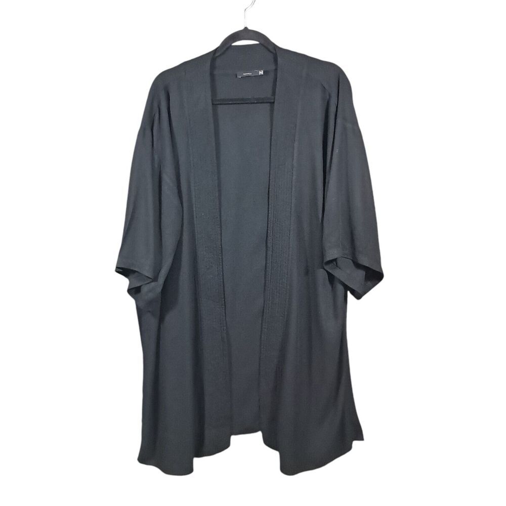 Aritzia Talula Kimono Open Cardigan‎ Women XXS XS Black Slits Lightweight Office